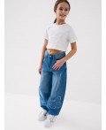 Фуфайка трикотажная для девочек (футболка) white