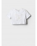 Фуфайка трикотажная для девочек (футболка) white