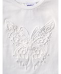 Фуфайка трикотажная для девочек (футболка) white