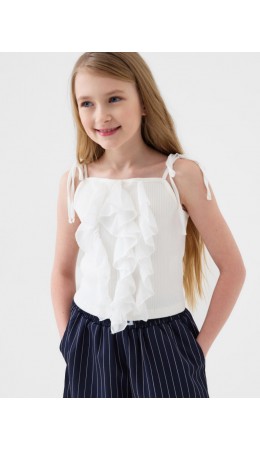 Топ трикотажный для девочек white
