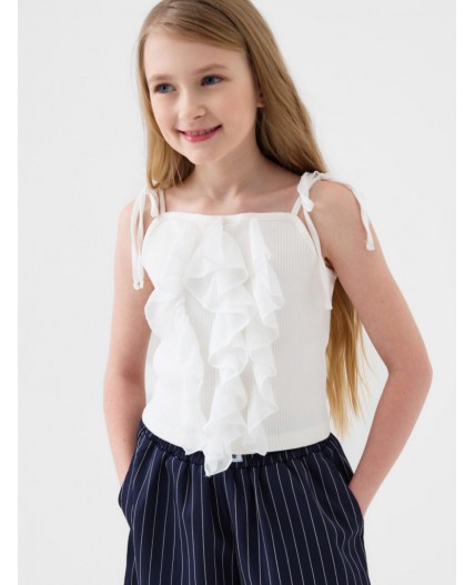 Топ трикотажный для девочек white