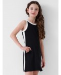 Платье трикотажное для девочек white, dark grеy