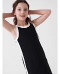 Платье трикотажное для девочек white, dark grеy