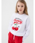 Толстовка трикотажная для девочек white