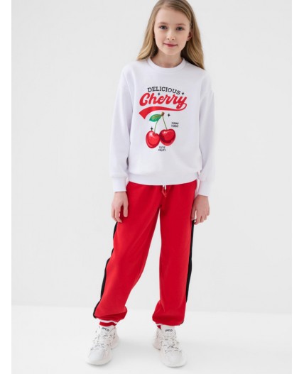 Толстовка трикотажная для девочек white