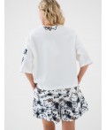 Комплект трикотажный для женщин: фуфайка (футболка), шорты white, beige, dark grеy