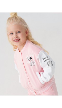 Толстовка трикотажная для девочек white, pale pink