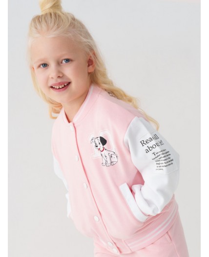 Толстовка трикотажная для девочек white, pale pink