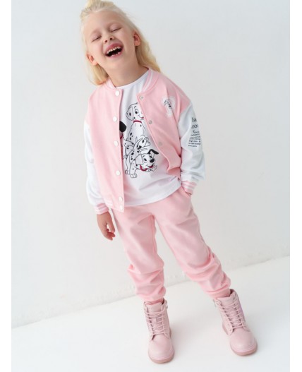 Толстовка трикотажная для девочек white, pale pink