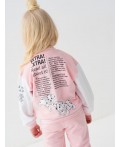 Толстовка трикотажная для девочек white, pale pink