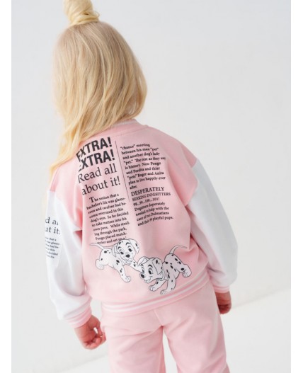 Толстовка трикотажная для девочек white, pale pink