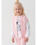 Толстовка трикотажная для девочек white, pale pink