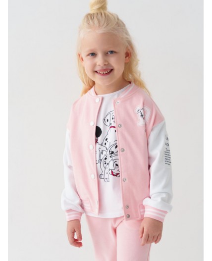 Толстовка трикотажная для девочек white, pale pink