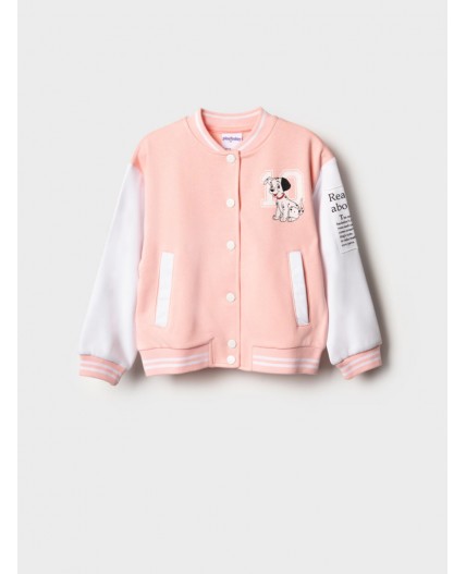 Толстовка трикотажная для девочек white, pale pink