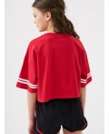 Фуфайка трикотажная для девочек (футболка) red