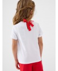 Джемпер трикотажный для девочек (футболка) white