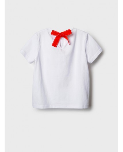 Джемпер трикотажный для девочек (футболка) white