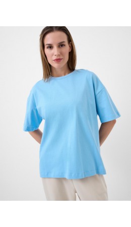 Фуфайка трикотажная для женщин (футболка) light blue