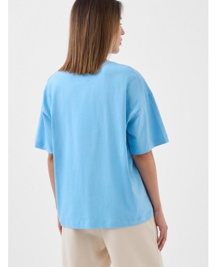 Фуфайка трикотажная для женщин (футболка) light blue