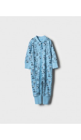 Комбинезон детский трикотажный для мальчиков white, light blue, black