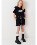 Джемпер трикотажный для девочек (футболка) black