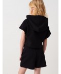 Джемпер трикотажный для девочек (футболка) black