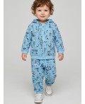 Комплект детский трикотажный для мальчиков: толстовка, брюки light blue, white, black