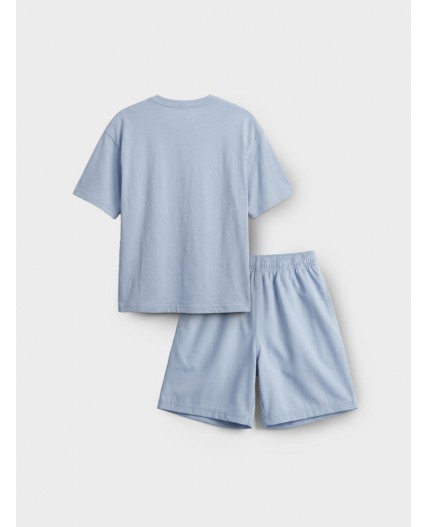 Комплект трикотажный для женщин: фуфайка (футболка), шорты light blue