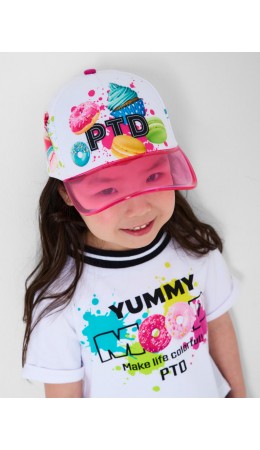 Кепка текстильная для девочек white