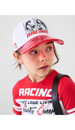 Кепка текстильная для девочек white