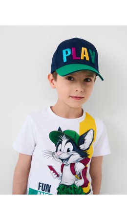 Кепка текстильная для мальчиков dark blue, green