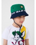 Панама текстильная для мальчиков dark blue, green