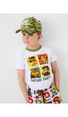 Кепка текстильная для мальчиков dark green, green, light green