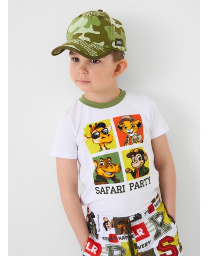 Кепка текстильная для мальчиков dark green, green, light green