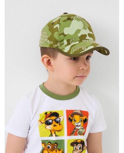 Кепка текстильная для мальчиков dark green, green, light green