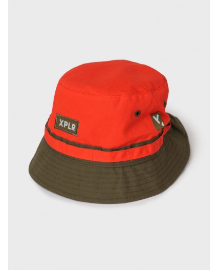Панама текстильная для мальчиков red, dark green