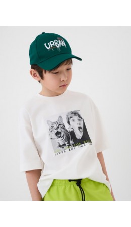 Кепка текстильная для мальчиков dark green