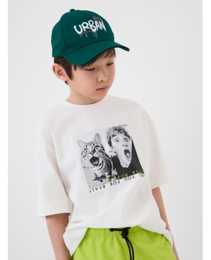 Кепка текстильная для мальчиков dark green