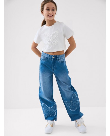 Полуботинки для девочек белый,золотой