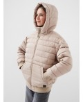 Куртка текстильная с полиуретановым покрытием для девочек beige