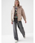 Куртка текстильная с полиуретановым покрытием для девочек beige