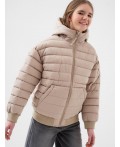 Куртка текстильная с полиуретановым покрытием для девочек beige