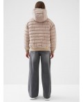 Куртка текстильная с полиуретановым покрытием для девочек beige