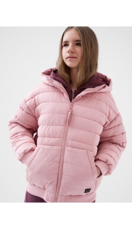 Куртка текстильная с полиуретановым покрытием для девочек pale pink