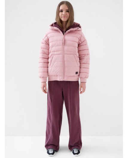 Куртка текстильная с полиуретановым покрытием для девочек pale pink