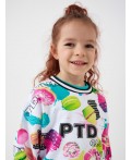 Комплект трикотажный для девочек: толстовка, брюки multicolor