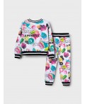 Комплект трикотажный для девочек: толстовка, брюки multicolor