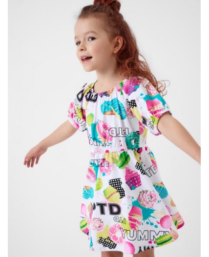 Платье трикотажное для девочек multicolor