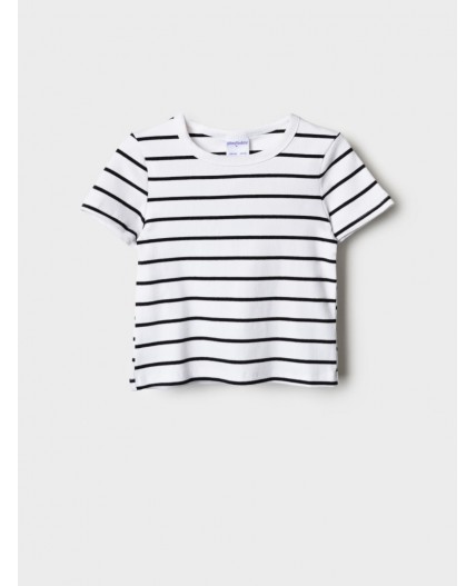 Фуфайка трикотажная для девочек (футболка) white, black