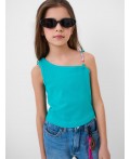 Топ трикотажный для девочек turquoise